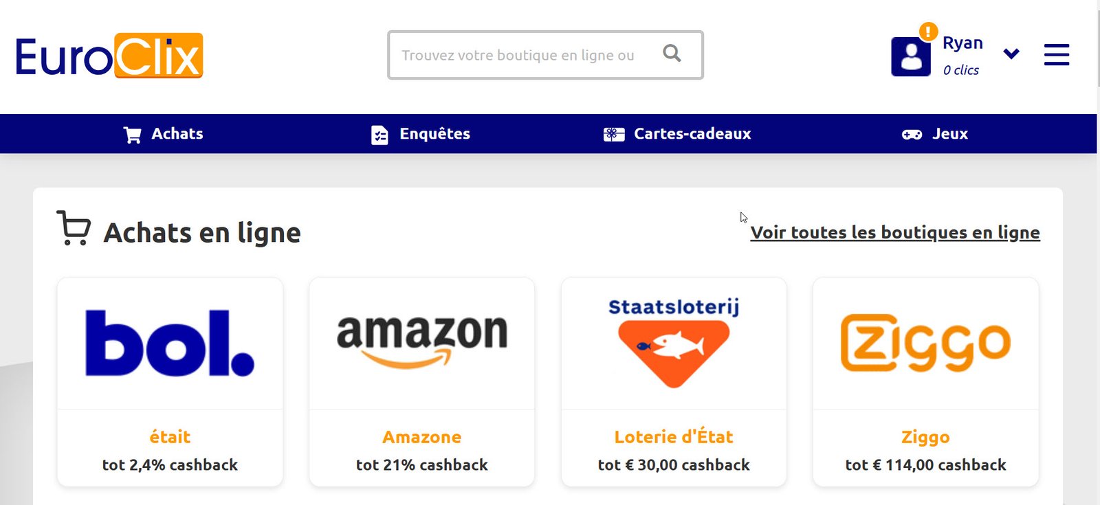 Cashback op online aankopen