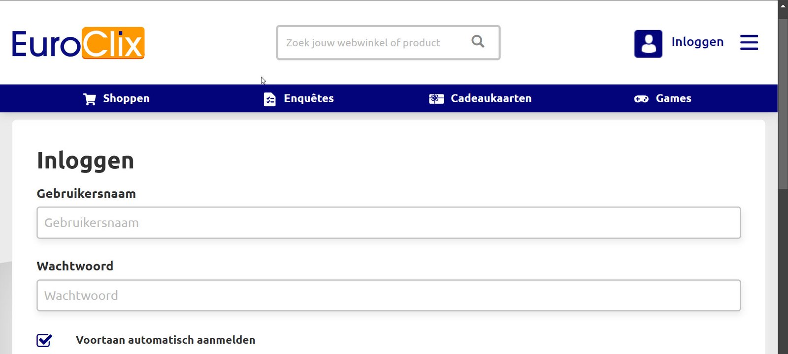 Registreren bij EuroClix