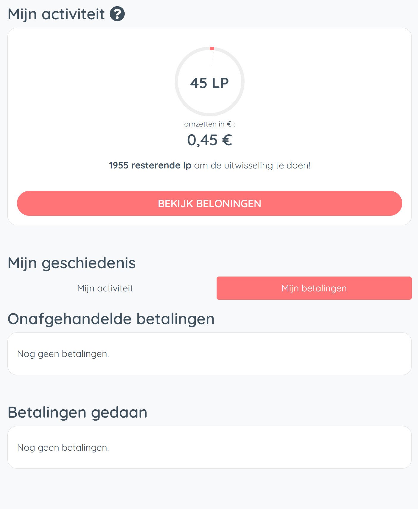 Betaling en beloningen